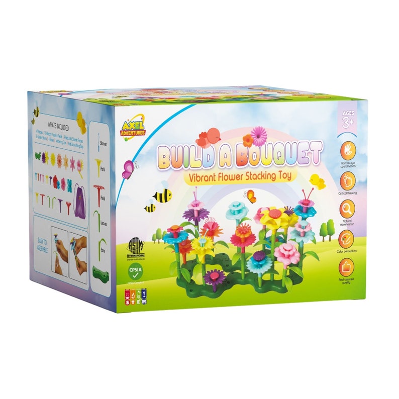 Flower Garden Building Toys 47pcs, 2-3 Year Old Toddler Girl Toys, Stem Toys For 3 Year Old, 4 Year Old Unisex, Boys Birthday Building Toy Bild 9