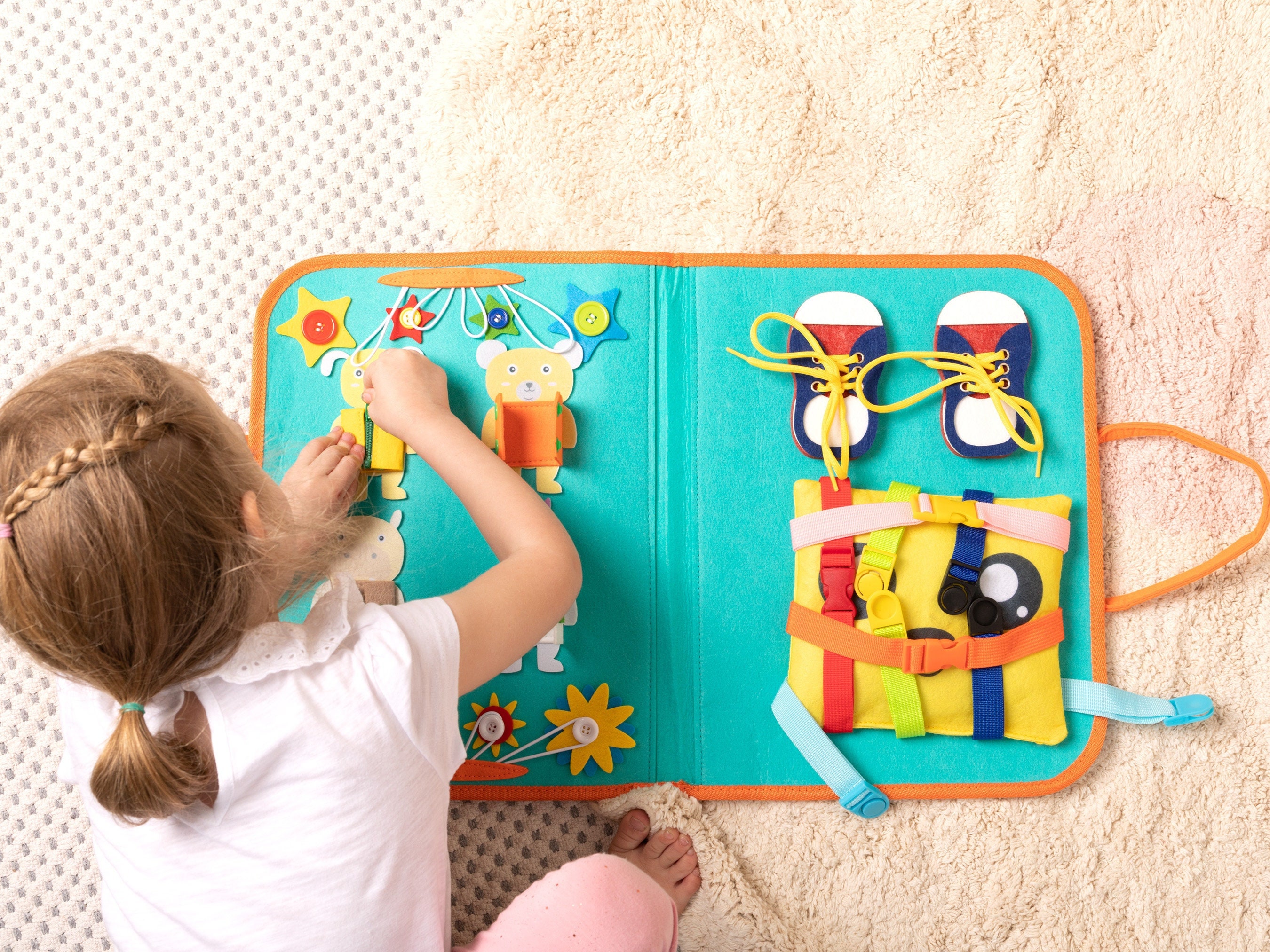 Tablero Ocupado Montessori Para Niños Pequeños - Juguete Educativo  Sensorial Para Niños Y Niñas De 3 Años, Libro De Actividades Para Niños  Pequeños De 4 A 6 Años, Juguete Para El Aprendizaje