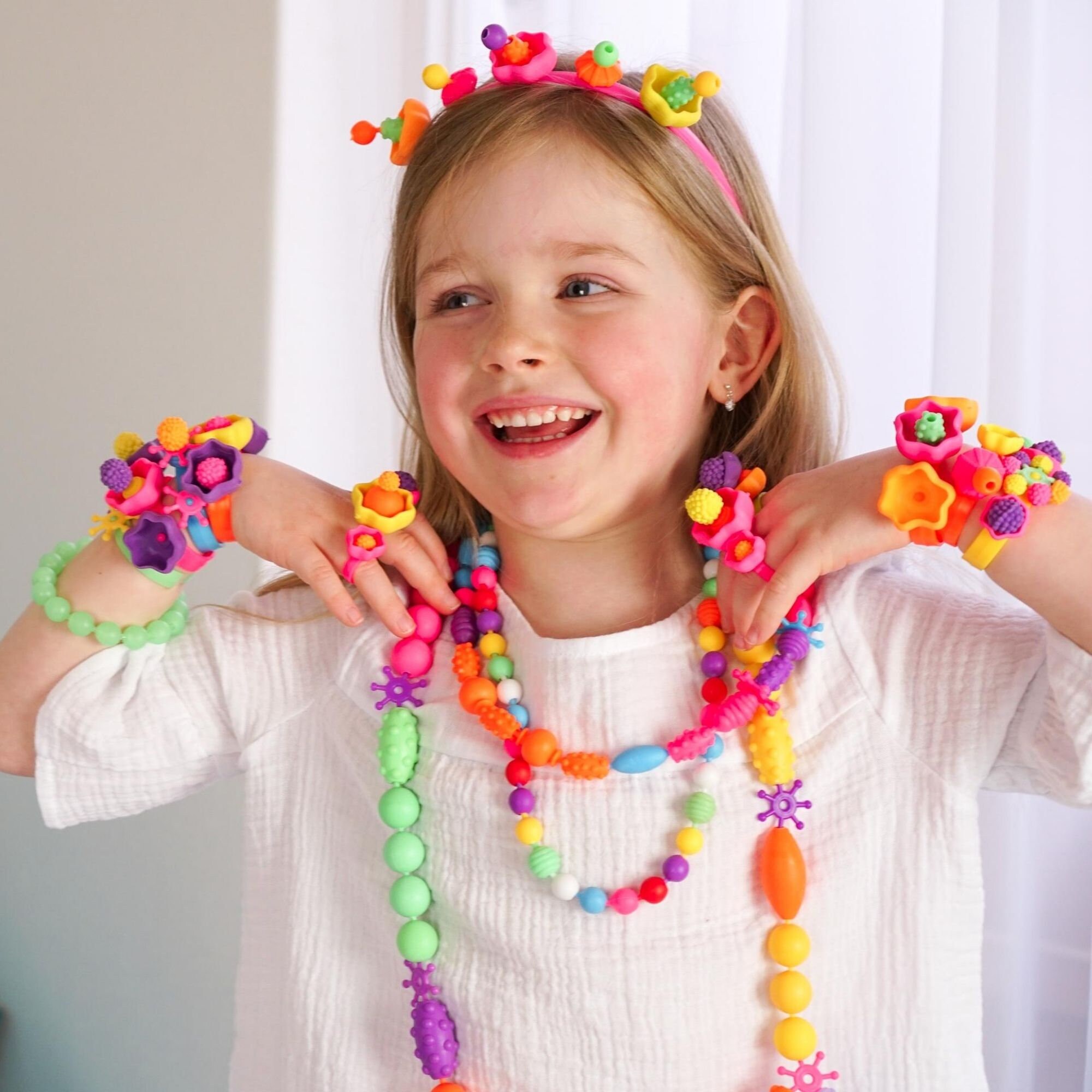 Pop Snap Bead Jewellery Making for Kids, Girls Toys Jewellery, Toddler Toy  & Girls Age 4, 5, 6, 7, 8, 9, 10. Christmas Gift, Bracelet Making 