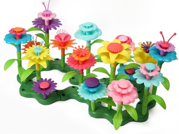  Regalos para niñas, juguetes de construcción de jardín de  flores para niñas de 4, 5 y 6 años, regalos para niños pequeños y niños  pequeños, regalos para cumpleaños de 5 años