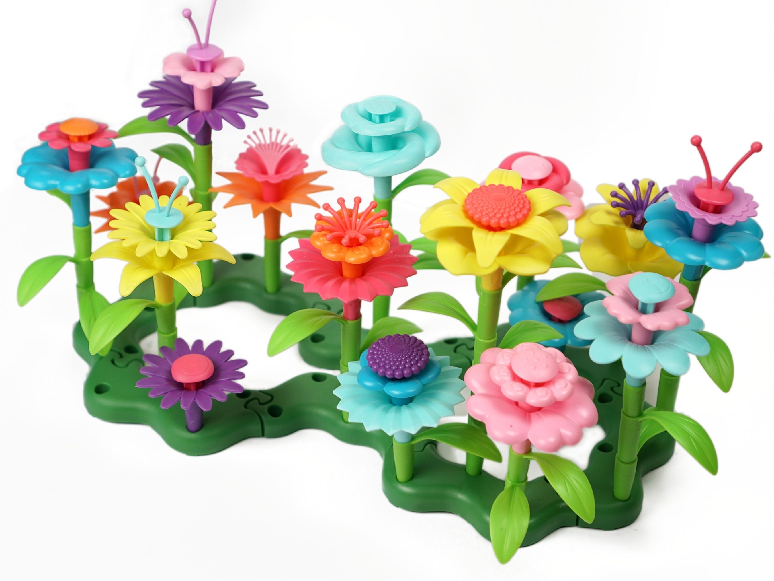 Growing Flower Blocks Playset Flower Arrangement for Animal Number