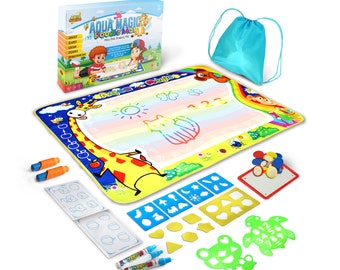 Aqua Magic Mess Free Coloring Mat for Drawing Lesson for 3 4 5 Years Old Kid, Playful Learning Toy for Toddler Christmas or Kids Easter Gift