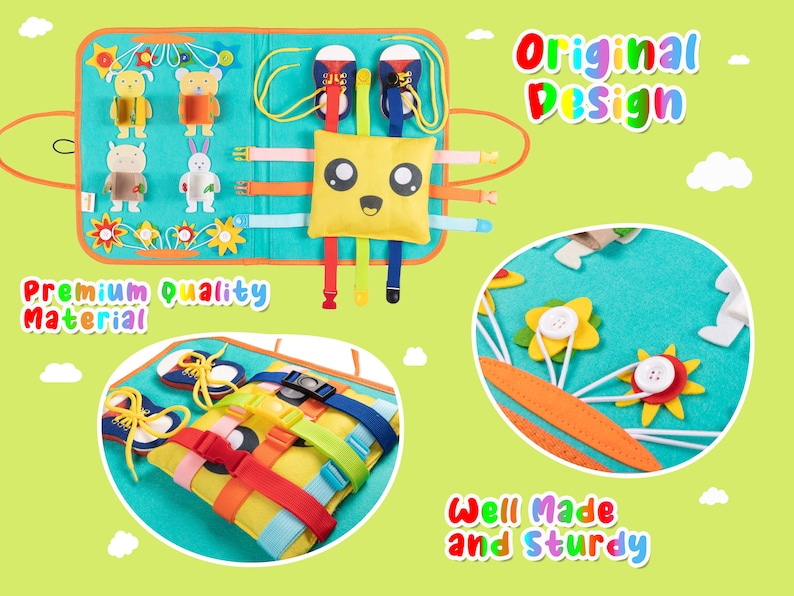 Best Busy Board for Toddlers, Sensory Activity Board for Independent