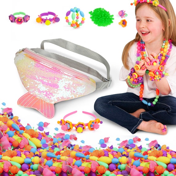 Regalo para niñas, Cuentas para niñas, Juego de niña de 5 años, Cuentas  pop, Kit de cuentas para niños, Cuentas para niños pequeños, Juego de  Navidad para niñas, Fabricación de joyas 