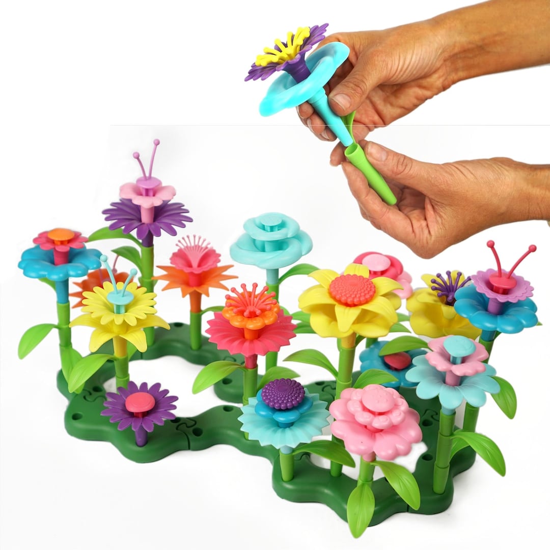 Build Flower Garden Stem Stack Sort Craft Toys for 2 3 4 5 Year Old Unisex Toddler Toy Easter Gift for Kids Educational Game Etsy