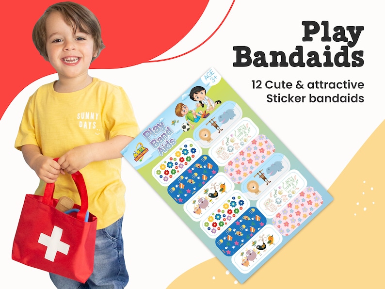 Pretend Doctor Kit for Kids, Imaginative Medical Playset With Tote Bag