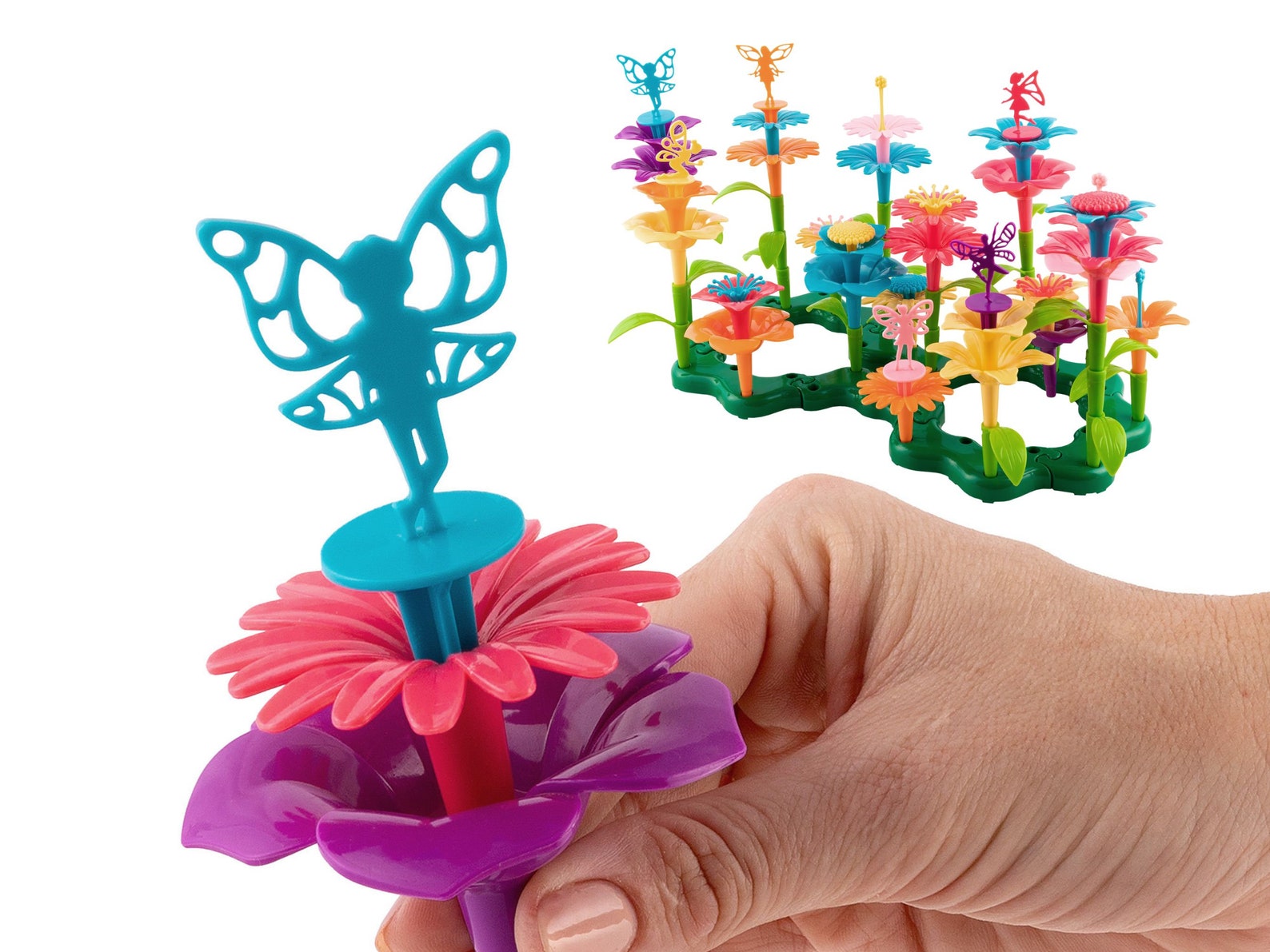 Flower Building Toy Set Stacking for Toddlers Colorful Etsy