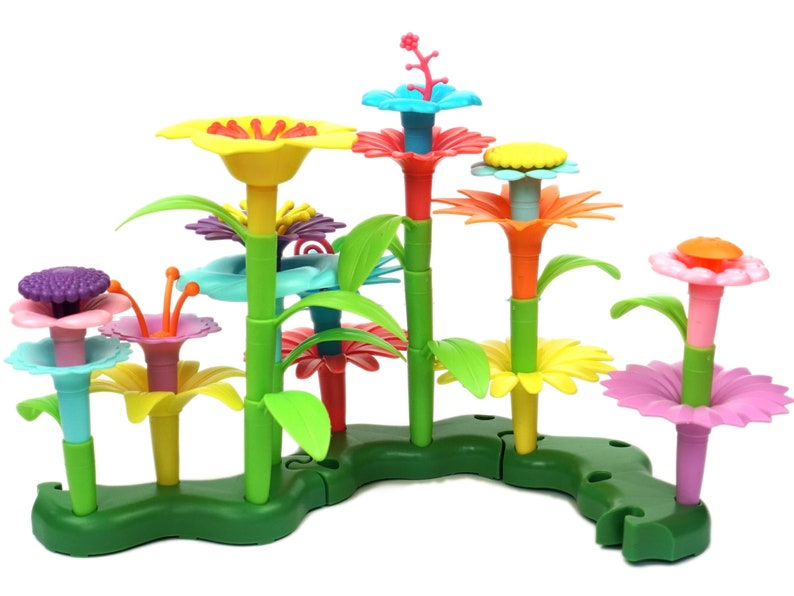 Flower Building Toy Set Stacking for Toddlers Colorful Etsy