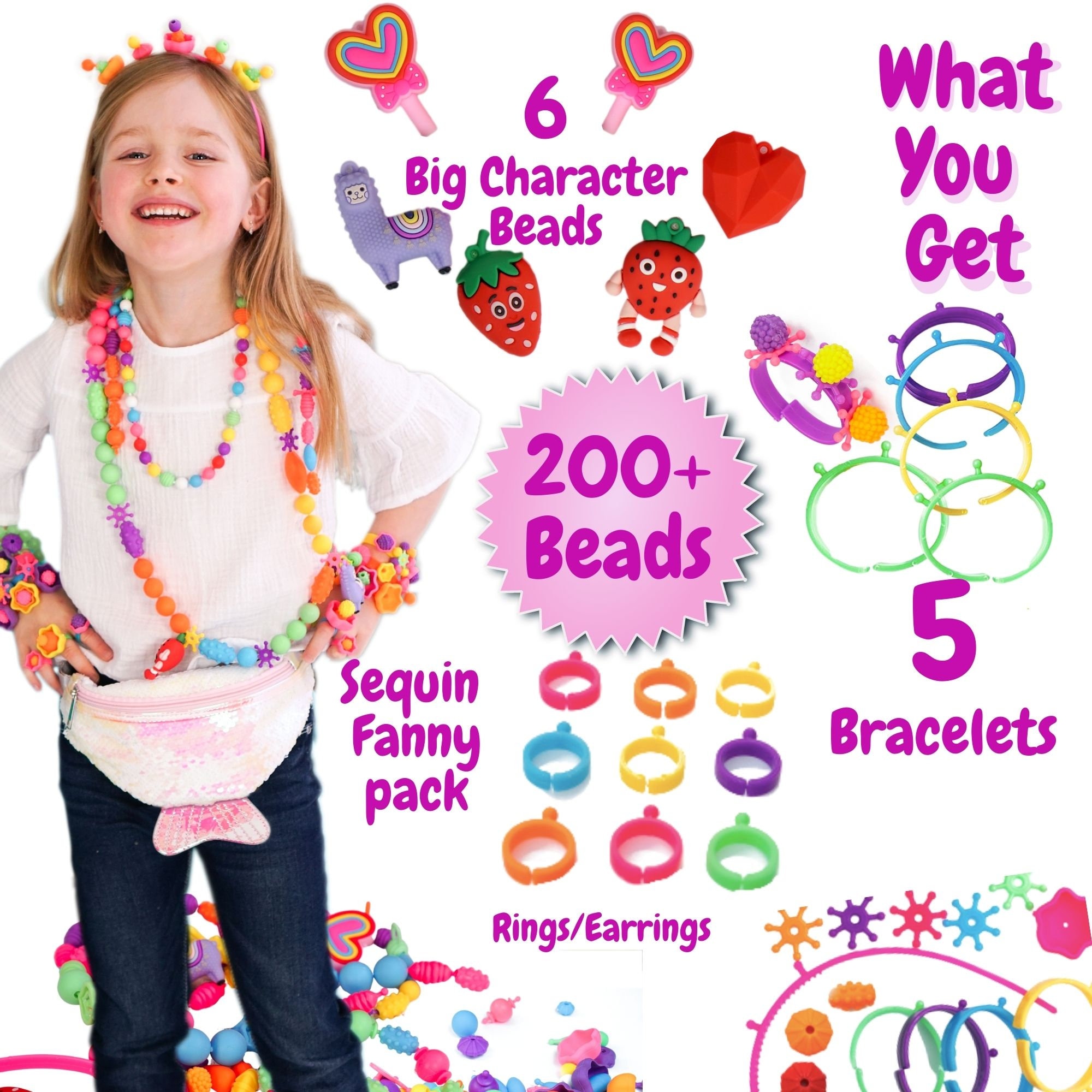 PATPAT - Beading & Jewelry Making Kit DIY Kits for Girls Ages 4-6 Year Old  Girls - - Beading & Jewelry Making Kit DIY Kits for Girls Ages 4-6 Year Old  Girls .