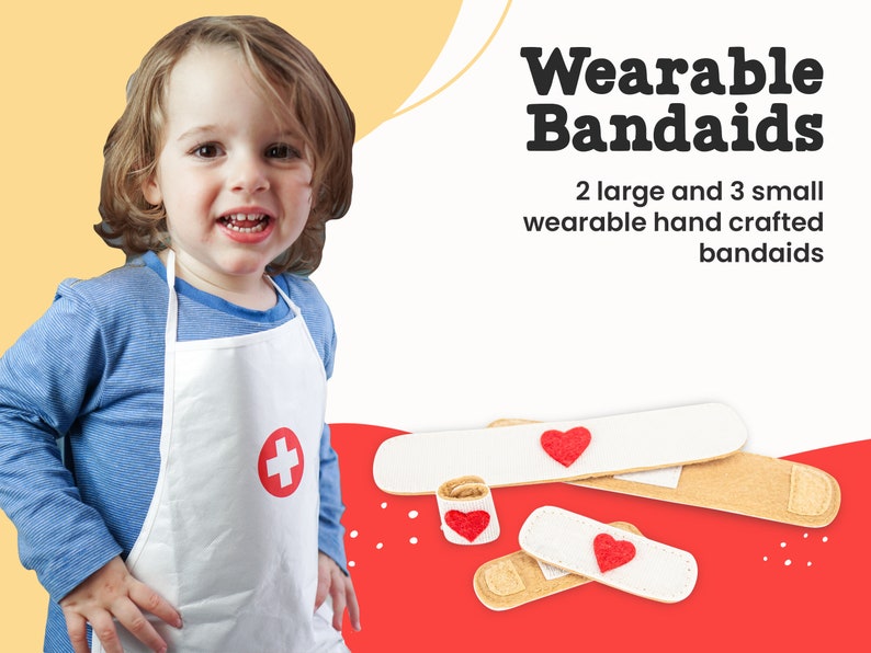 Doctor Play Set for Toddlers, Cute Pretend Medical Toy With Bandaid