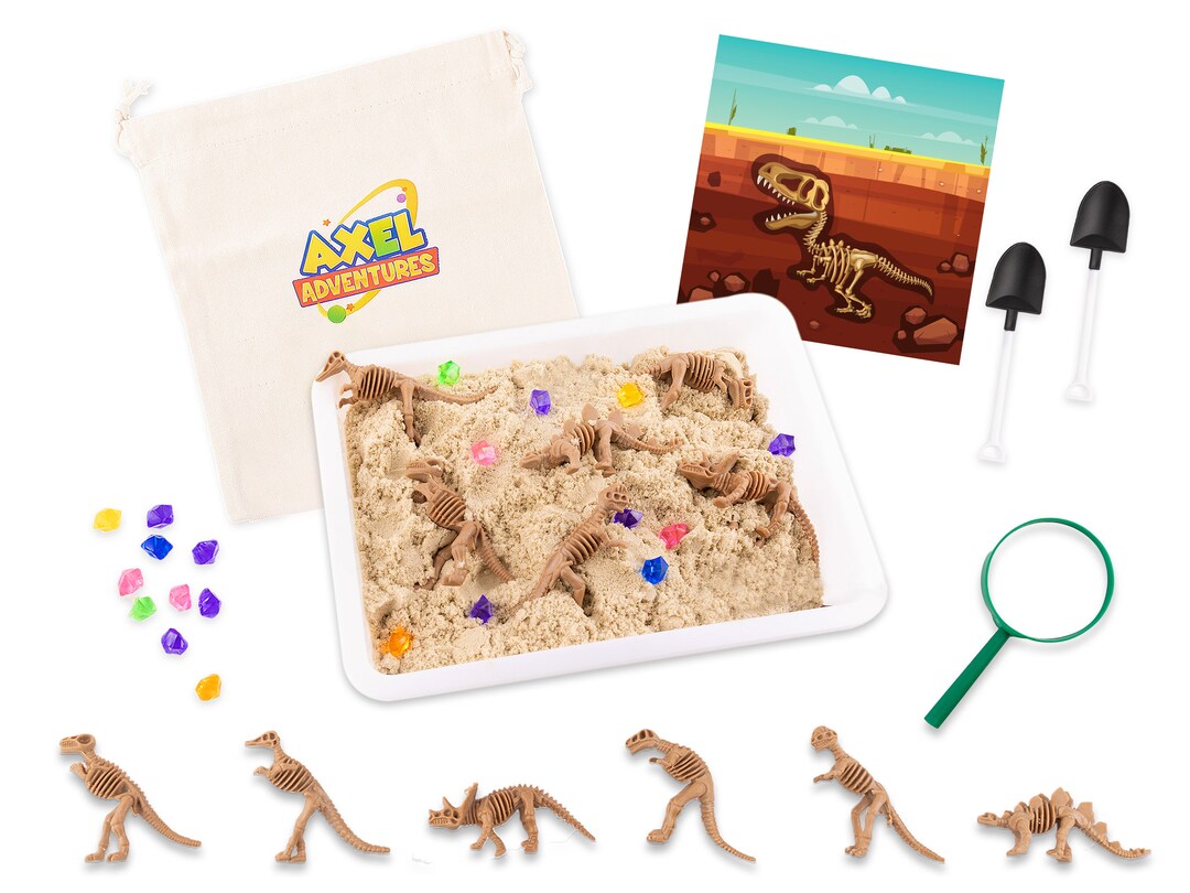 Dinosaur Sensory Bin Toy Set for Kids, Montessori Dinosaur Skeleton ...