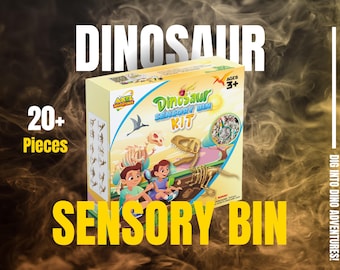 Dino Sensory Bin & Excavation Kit, Fun Early Education Gift for Hands-on Learning, Ideal Christmas and Easter Gift for 3 4 5 6 Years Old