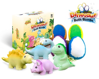 Easter Egg Toy for Kids, Dinosaur Egg, Kids Bath Bomb, Bath Activity Toy For Boys and Girls, Safe For Sensitive Skin, Natural Ingredients