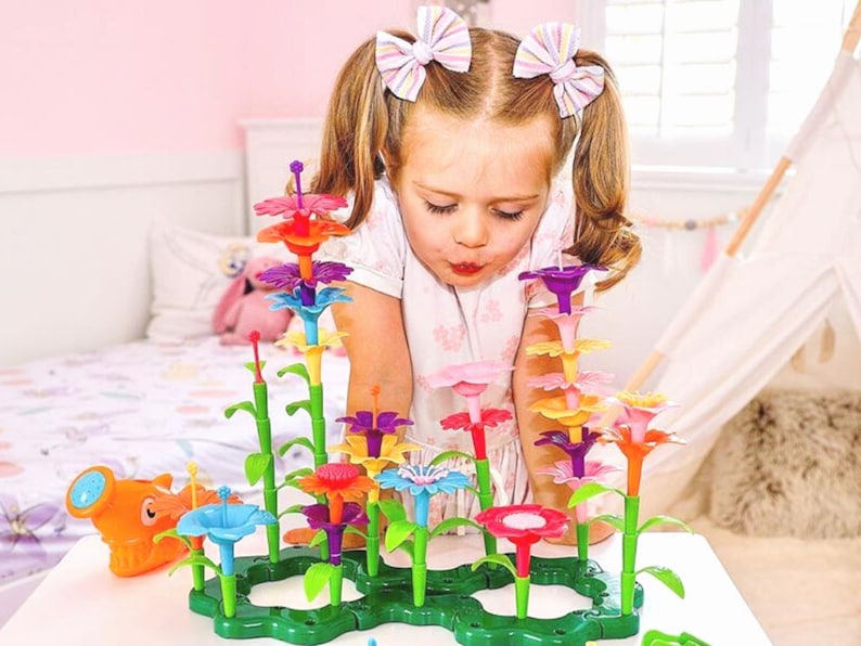 Flower Garden Building Toys 47pcs, 2-3 Year Old Toddler Girl Toys, Stem Toys For 3 Year Old, 4 Year Old Unisex, Boys Birthday Building Toy Bild 4