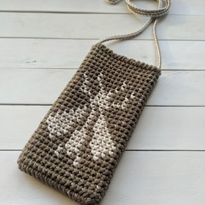 Crochet Phone Bag Pattern: Butterfly Crossbody Purse (PDF Pattern)