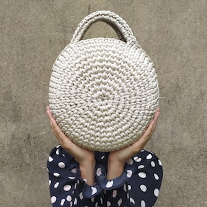 Crochet bag pattern, crochet handbag pattern, purse crochet pattern, crochet tote patterns, easy women crochet round rope bag pdf tutorial