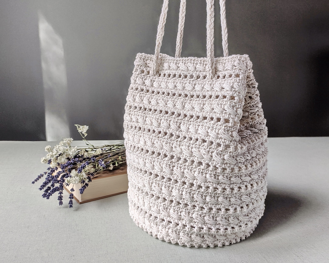 無料配送 ◆clor ◆ CROCHET SHOPPER BAG バッグ Crochet Pattern Bag / Shopper / Tote STAR / Bag With Stars
