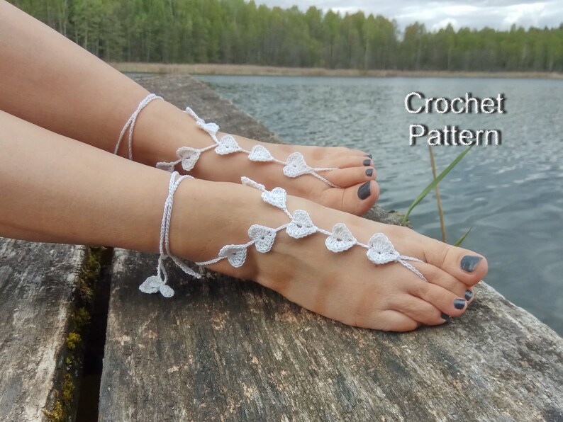 easy crochet barefoot sandals pattern