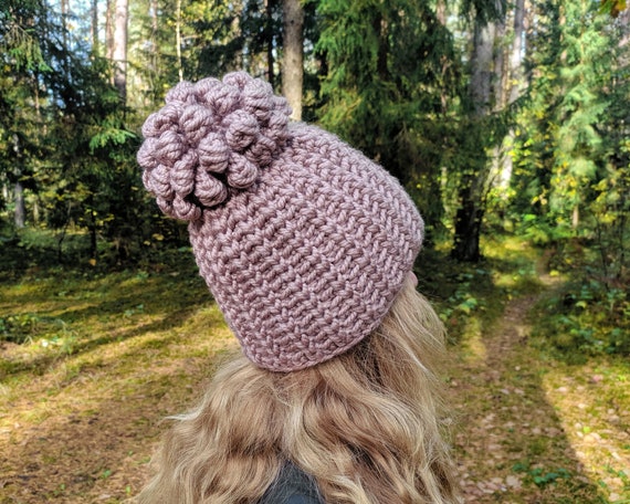 Crocheted POMPOM Beanie with Matching  Purse Jelly Beanie - Free Crochet Pattern Loops & Love Crochet main image 2