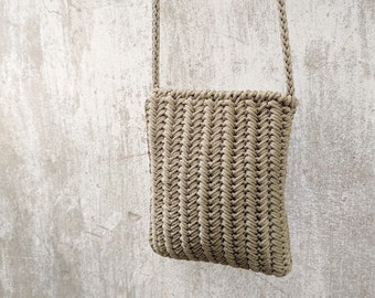 Patrón de bolso de crochet: Tutorial de bolso de cuerda moderno