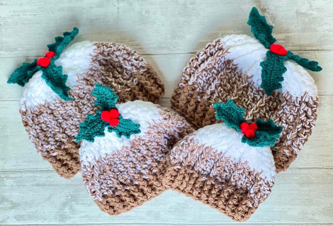 Christmas Pudding Crochet Hats Etsy UK