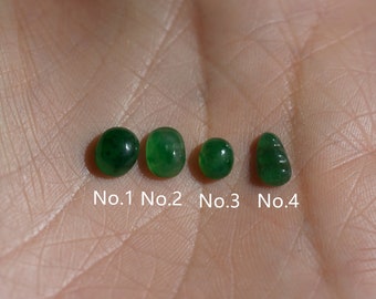 Cabujón de jadeíta verde hielo natural 100% sin tratar, grado A. Jadeíta birmana, jadeíta de Myanmar, listo para enviar, n.° C012