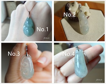 Natural Grade-A glutinous ice pea/ruyi/lucky lemon Jadeite pendant with S925 silver bail,Burmese Jadeite,Ready To Ship,NO.SP011
