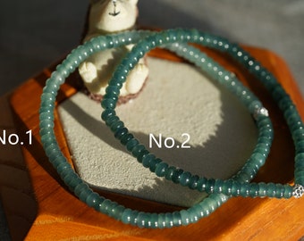 Natural Grade-A Guatemala Jadeite high ice blue Abacus beads bracelet,Guatemala Jadeite, made to order,No.GB008