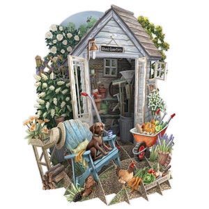 3D Pop Up Card: Shed Quarters (TW052)