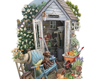 3D Pop Up Card: Shed Quarters (TW052)