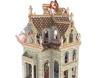 3D Pop Up Card: Doll's House (3D033)