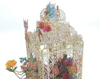 3D Pop Up Card: The Fairy Cage (3D017)