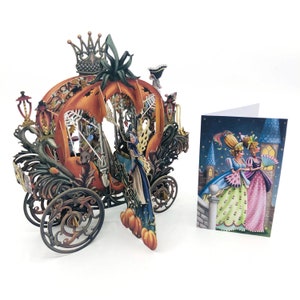 3D Pop Up Card: Cinderella's Carriage (3D028)