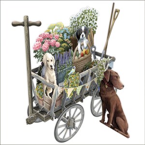 3D Pop Up Card: Goat Cart (3D037)