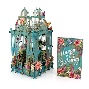 3D Pop Up Card: Tropical Cage (3D022)