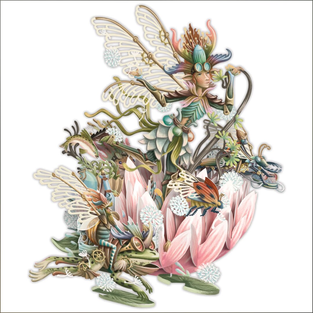 3D Pop up Card: River Fairy (3D038) - Etsy