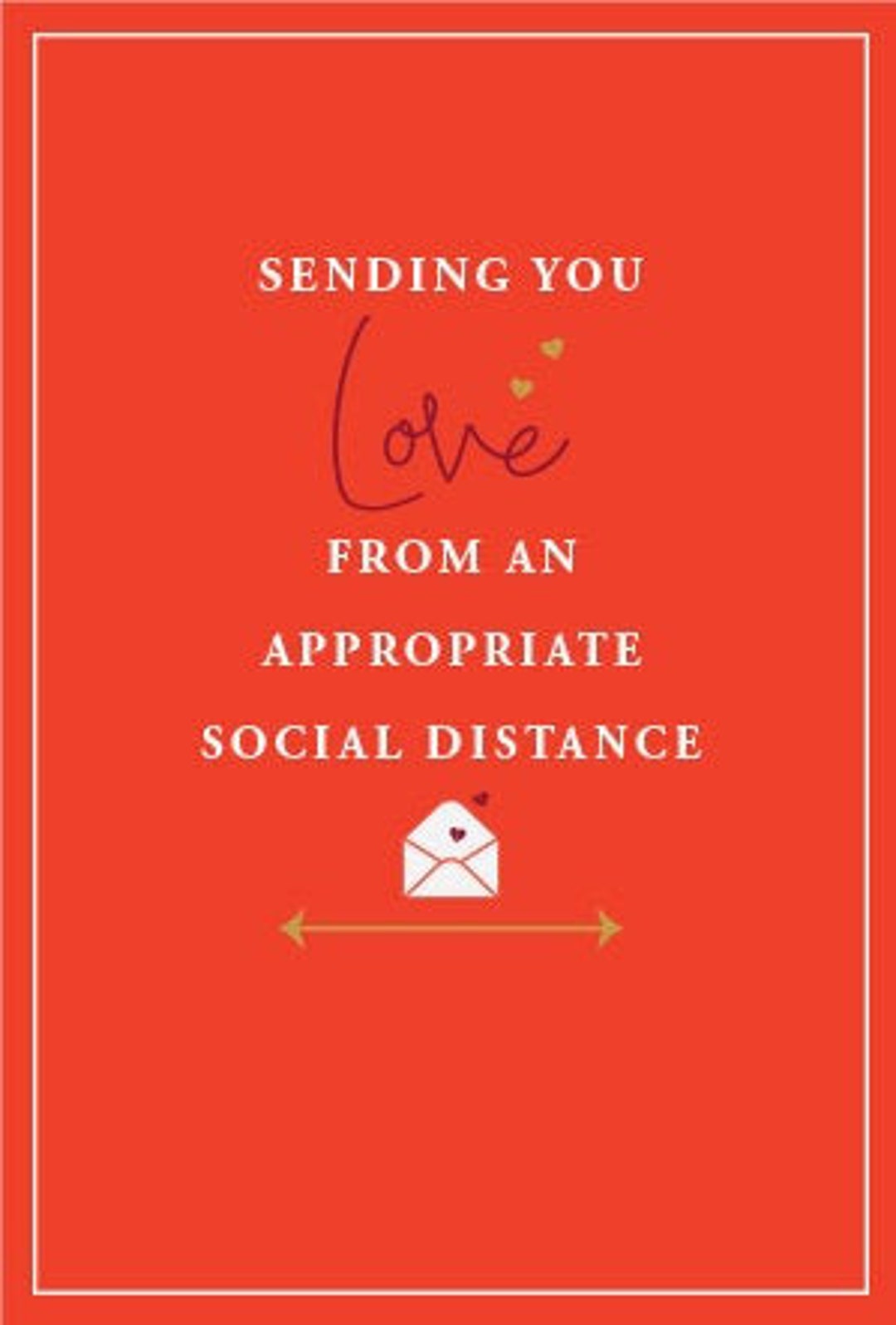 Quarantine Card sending You Love From Am Appropriate Etsy