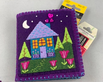 Felt House Needle Book Sewing Pattern, Needle Organizer, Digital Download