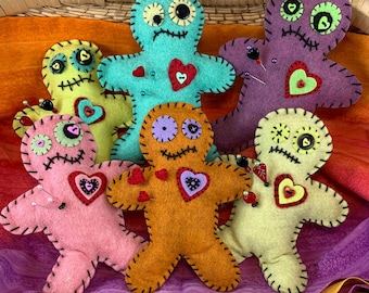 Voodoo Doll Sewing Pdf Pattern-Voodoo Doll Felt Instant Download Pattern-Voodoo Doll Hand Stitched Pattern