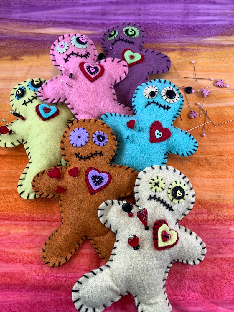 Voodoo Doll Sewing Pattern Felt Love Dolls, Beginner Project (PDF