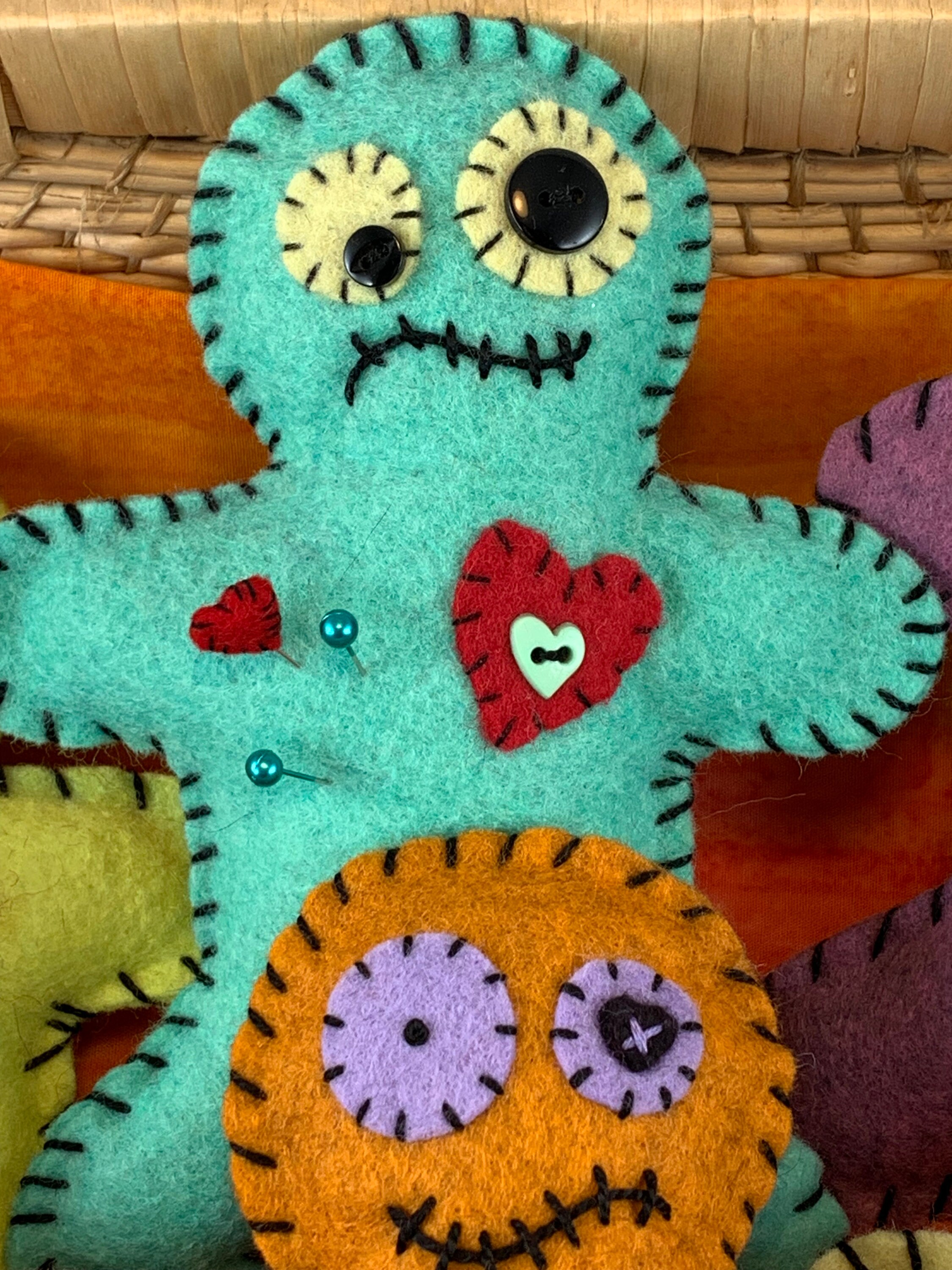 Voodoo Doll Sewing Pattern Felt Love Dolls, Beginner Project (PDF