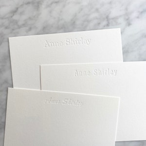 Letterpress Personalisiertes Briefpapier | Grußkarten, Monogramm, Modern, Klassisch, Semi Individuell, A7, A2, Umschläge, Briefpapier Set, Blinddruck