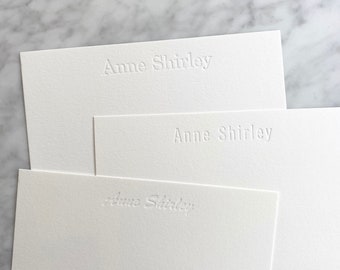 Letterpress Personalized Stationery | Notecards, Monogram, Modern, Classic, Semi Custom, A7, A2, Envelopes, Stationery Set, Blind Printing