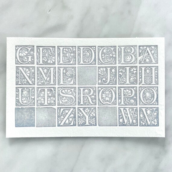 vintage monogram custom letterpress personalized stationery
