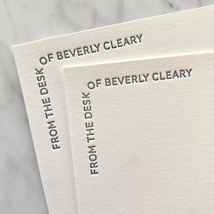 Personalisiertes Letterpress Briefpapier/Briefpapier | Grußkarten, Minimalist, A2, A7, Umschläge, Geschenk, Sans Serif, Typografie, Border
