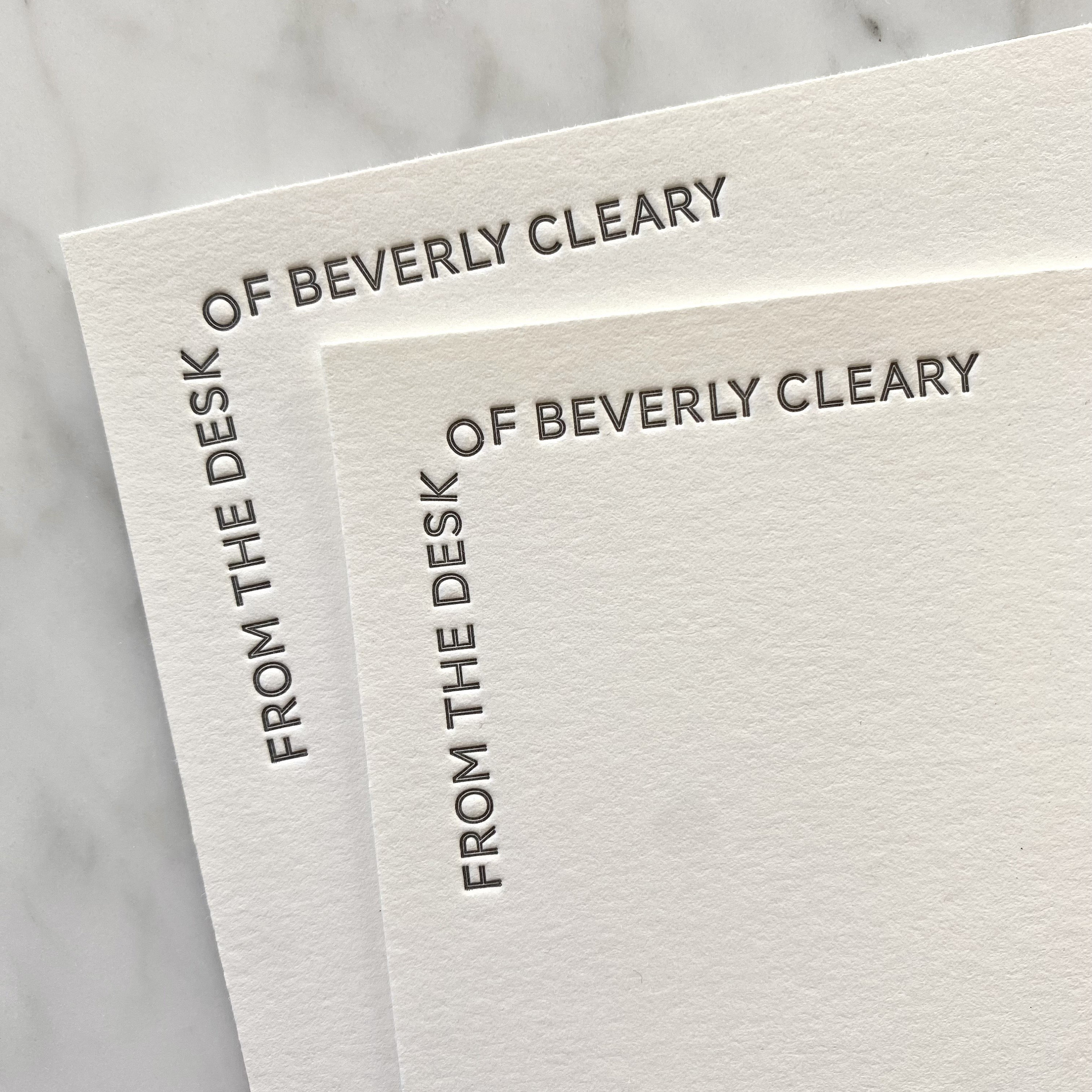 Modern Curved Personalized Letterpress Stationery | Custom Flat ...