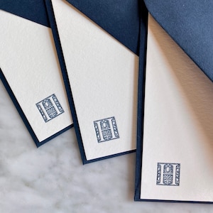 Personalisiertes Briefpapier | Letterpress, Grußkarten, Monogramm, Klassisch, Vintage, Semi Individuell, A7, A2, Minimalistisch, Floral