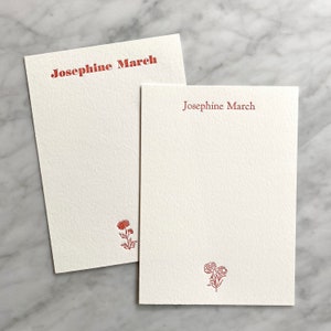 Letterpress Personalisiertes Briefpapier, Blumen | FlatnNotecards, Modern, Floral, Wildflower, Minimalist, A2, A7, Umschläge, Briefpapier Set
