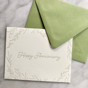 Jubiläums-Buchdruck-Grußkarten | Feier, Hochzeit, Dating, Blätter, Grußkarten Set, A2, Umschläge