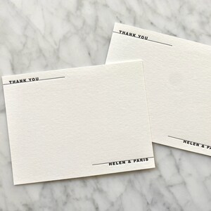 Moderne gepersonaliseerde bedankkaarten voor boekdruk | Notitiekaarten, Minimalistisch, A2, A7, enveloppen, briefpapier, cadeau, schreefloos, typografie, vetgedrukt